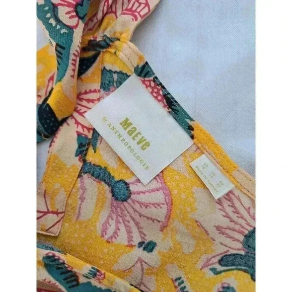 Anthropologie MAEVE‎ Mica Floral Halter Top Sleeveless Cut-out Light Size 14 - Picture 5 of 6